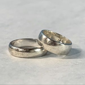 Sterling Silver Band Set